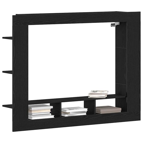 vidaXL Gabinete de TV Roble negro 152 x 22 x 113 cm