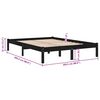 vidaXL Estructura de cama sin colchón madera maciza negro 200x200 cm