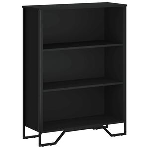 vidaXL Estanter&iacute;a de madera de ingenier&iacute;a negra 80x31x106 cm