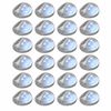 vidaXL L&aacute;mparas solares LED de pared exterior redonda 24 uds plateadas