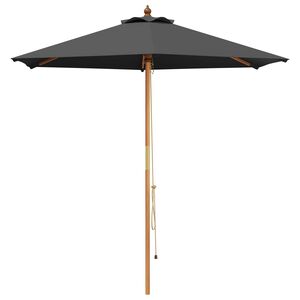 vidaXL Sombrilla de jard&iacute;n &Oslash; 240 x 237 cm Madera de Eucalipto Maciza