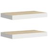 vidaXL Estante flotante de pared 2 uds MDF roble y blanco 40x23x3,8 cm