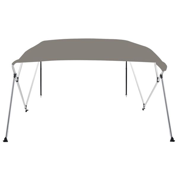 vidaXL Toldo bimini de 4 arcos gris 243x210x137 cm