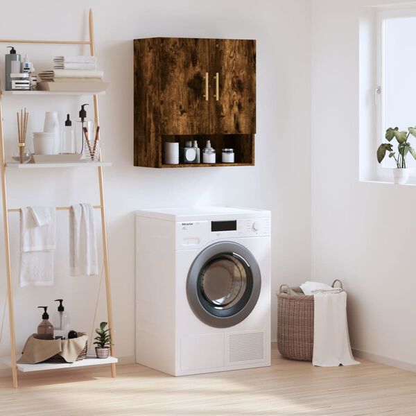 vidaXL Armario de pared madera de ingenier&iacute;a roble ahumado 60x31x70 cm