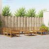 vidaXL Conjunto de sof&aacute;s de exterior 10 pcs Natural