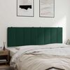 vidaXL Cabecero de cama acolchado Hanko terciopelo verde oscuro 160 cm