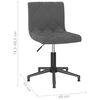 vidaXL Silla de oficina giratoria de terciopelo gris oscuro