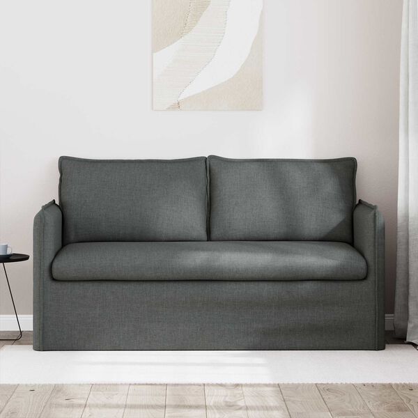 vidaXL Sof&aacute; Gris oscuro 156 x 82 x 85 cm tela
