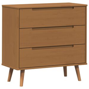 vidaXL Cajonera MOLDE Caramelo 80 x 40 x 80 cm Madera de Pino Maciza