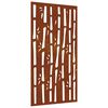 vidaXL Adorno de pared de jard&iacute;n acero corten dise&ntilde;o bamb&uacute; 105x55 cm