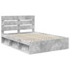 vidaXL Estructura de cama Concreto 140 x 190 cm Madera de pino macizo