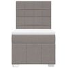 vidaXL Cama box spring con colch&oacute;n tela gris taupe 90x200 cm
