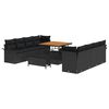 vidaXL Conjunto de sof&aacute; de jard&iacute;n Negro