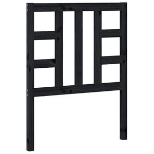vidaXL Cabecero de cama madera maciza de pino negro 81x4x100 cm