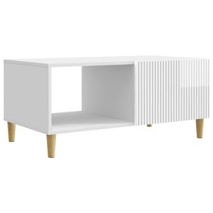 vidaXL Mesa de Caf&eacute; Brillante 90 x 50 x 40 cm Madera de Ingenier&iacute;a