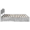 vidaXL Estructura de cama con cabecera Gris Concreto 200 x 200 cm