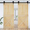 vidaXL Puerta NARVIK Natural 95 x 210 cm Madera de Pino S&oacute;lido