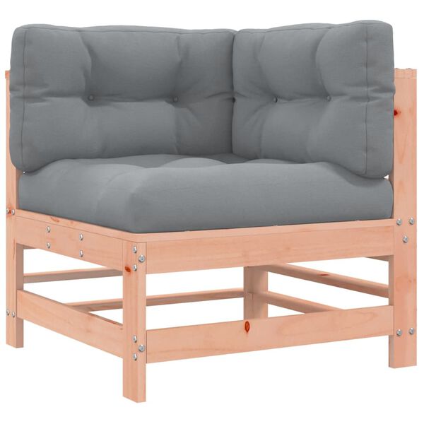 vidaXL Juego de muebles jardín 5 pzas y cojines madera abeto Douglas