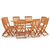 vidaXL Set de comedor de jard&iacute;n plegable 9 pzas madera eucalipto