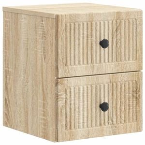 vidaXL Mesita de Noche de Pared Roble Sonoma 33 x 34,5 x 40 cm
