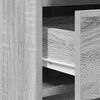 vidaXL Mesa Tocador con caj&oacute;n 3 pcs Gris Madera de ingenier&iacute;a