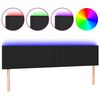 vidaXL Cabecero con LED cuero sint&eacute;tico negro 180x5x78/88 cm