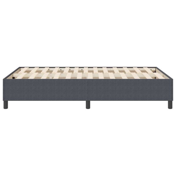 vidaXL Cama de plataforma Gris oscuro 120 x 200 cm tela