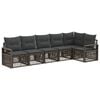 vidaXL Conjunto de sof&aacute;s de jard&iacute;n 6 pcs Gris rat&aacute;n sint&eacute;tico