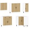 vidaXL Mueble cocina Kalmar roble sonoma 11 pzas madera contrachapada