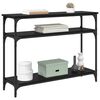 vidaXL Mesa Consola Roble Negro 100 x 29 x 75 cm Madera de ingenier&iacute;a
