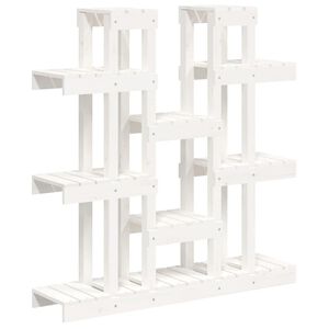 vidaXL Soporte para plantas madera maciza pino blanco 104,5x25x109,5cm