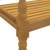 vidaXL Banco Batavia cojín color crema madera maciza de teca 150 cm