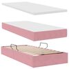 vidaXL Cama con almacenamiento y LED Rosa 90 x 190 cm Terciopelo