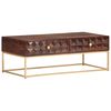vidaXL Mesa de centro de 112x50x40 cm, madera maciza de mango