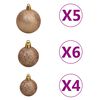 vidaXL &Aacute;rbol de Navidad preiluminado con luces y bolas dorado 150 cm