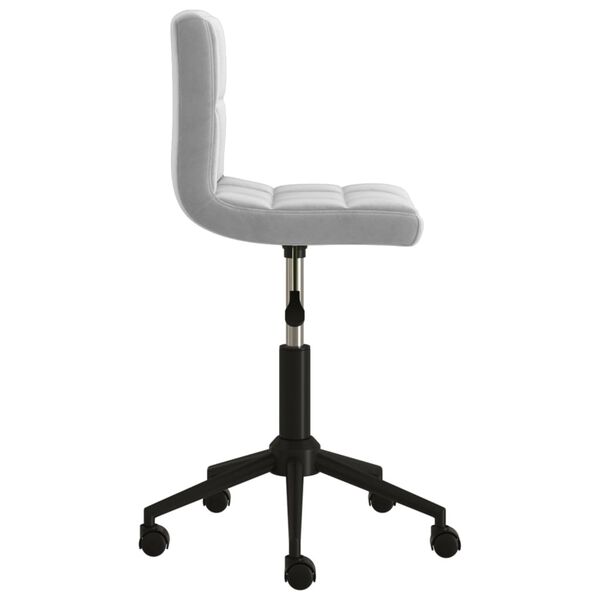 vidaXL Silla de comedor giratoria de terciopelo gris claro