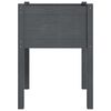 vidaXL Jardineras 2 uds madera maciza de pino gris 50x50x70 cm