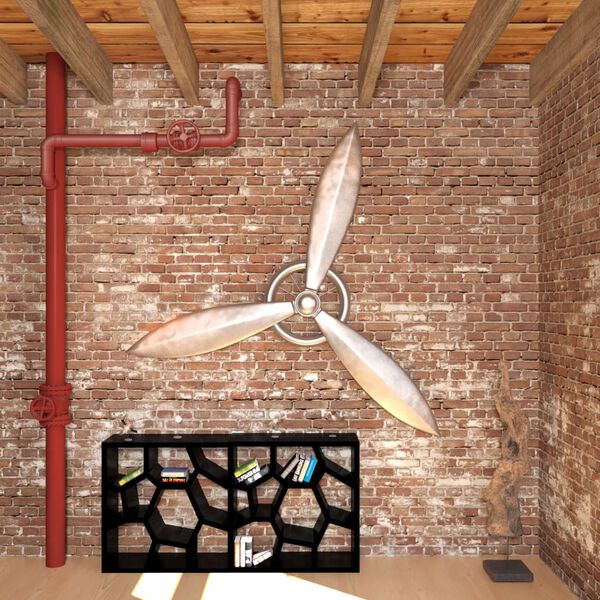 vidaXL H&eacute;lice para la pared aluminio plateado 152 cm