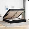 vidaXL Estructura de cama otomana con colch&oacute;n negro 180x200cm