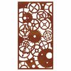 vidaXL Adorno de pared de jard&iacute;n acero corten rueda dentada 105x55 cm