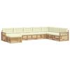 vidaXL Conjunto de sof&aacute;s de exterior 8 uds. Blanco y Crema