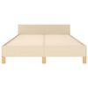 vidaXL Estructura de cama sin colch&oacute;n tela crema 120x200 cm