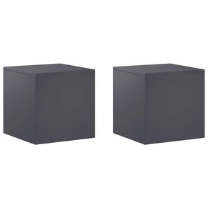 vidaXL Soporte de plantas 2 pcs Gris antracita 40 x 40 x 40 cm