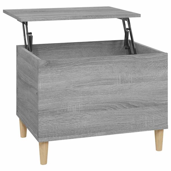 vidaXL Mesa de centro madera contrachapada gris Sonoma 60x44,5x45 cm