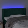 vidaXL Cabecero con LED de terciopelo verde oscuro 83x16x78/88 cm