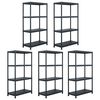 vidaXL Estanter&iacute;a de pl&aacute;stico 5 unidades 60x30x138 cm negro