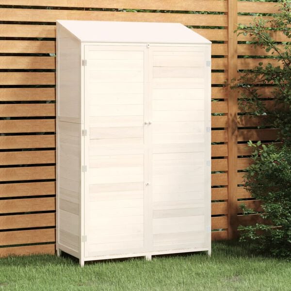 vidaXL Cobertizo de jard&iacute;n madera maciza abeto blanco 102x52x174,5cm