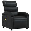 vidaXL Sill&oacute;n de masaje reclinable cuero sint&eacute;tico negro