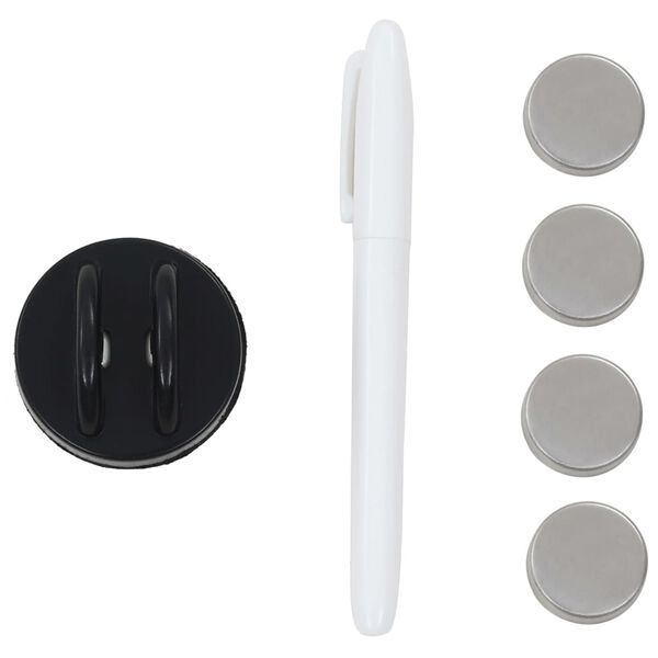 vidaXL Pizarra magnética de pared negra vidrio 60x40 cm