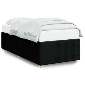 vidaXL Estructura de cama sin colch&oacute;n tela negro 80x200 cm
